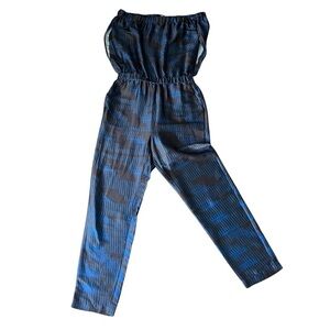 Lou & Grey Stylish Blue & Black Sleeveless Jumpsuit Size XS
